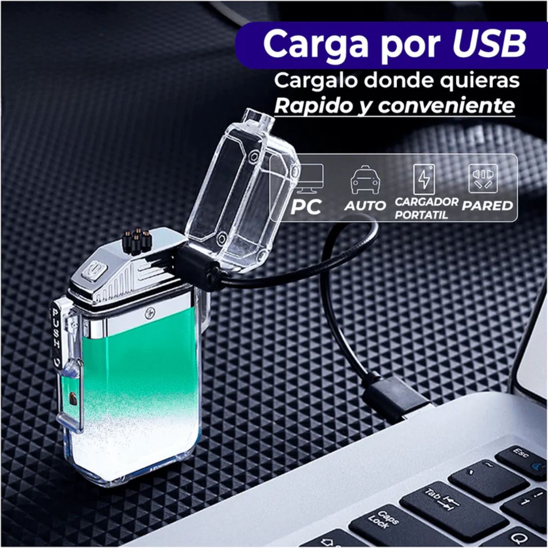 ENCENDEDOR PLASMA CON LINTERNA LED.