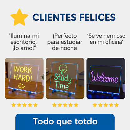Escribe. Ilumina. Sorprende. - TABLERO LED