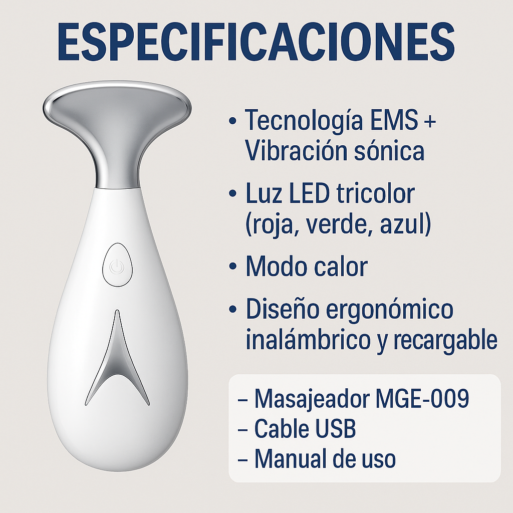El secreto para una piel firme y sin papada - MASAJEADOR FACIAL