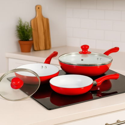 Set de Sartenes Antiadherente de Cerámica (5 piezas)