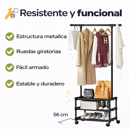 Todo en un solo lugar - PERCHERO Y ZAPATERA 3 NIVELES