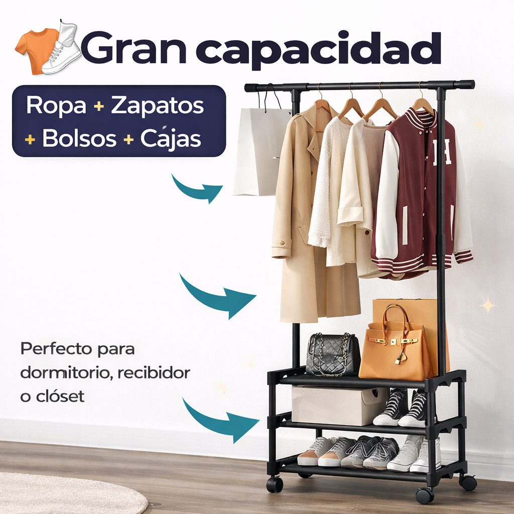 Todo en un solo lugar - PERCHERO Y ZAPATERA 3 NIVELES