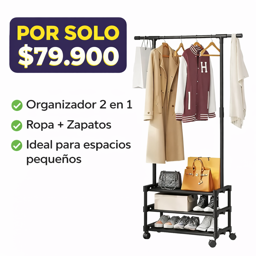 Todo en un solo lugar - PERCHERO Y ZAPATERA 3 NIVELES