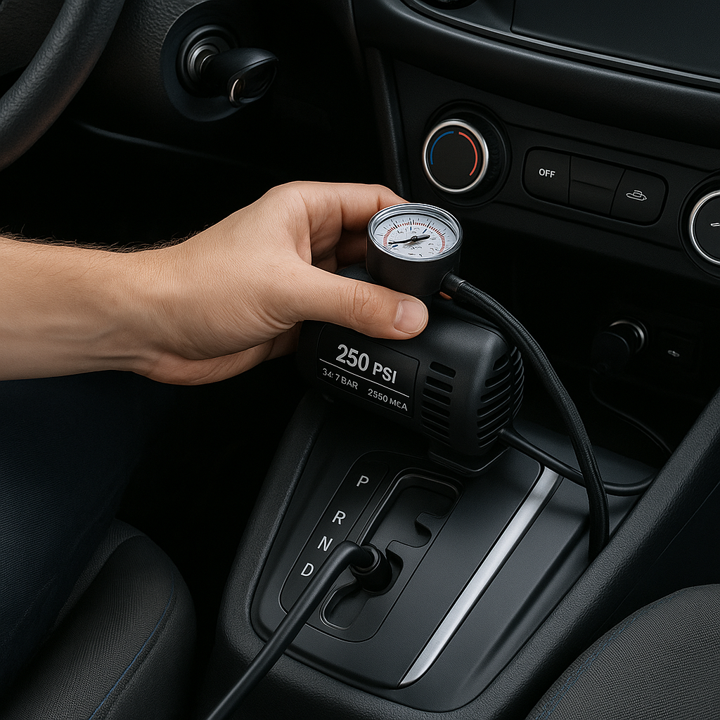 Mini Compresor Portátil 12V 300 PSI – Infla Llantas y Más en Minutos