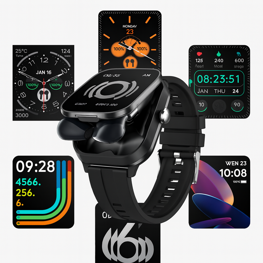 No cargues mas audifonos y reloj separados ahora llevalos juntos - RELOJ + AUDIFONOS