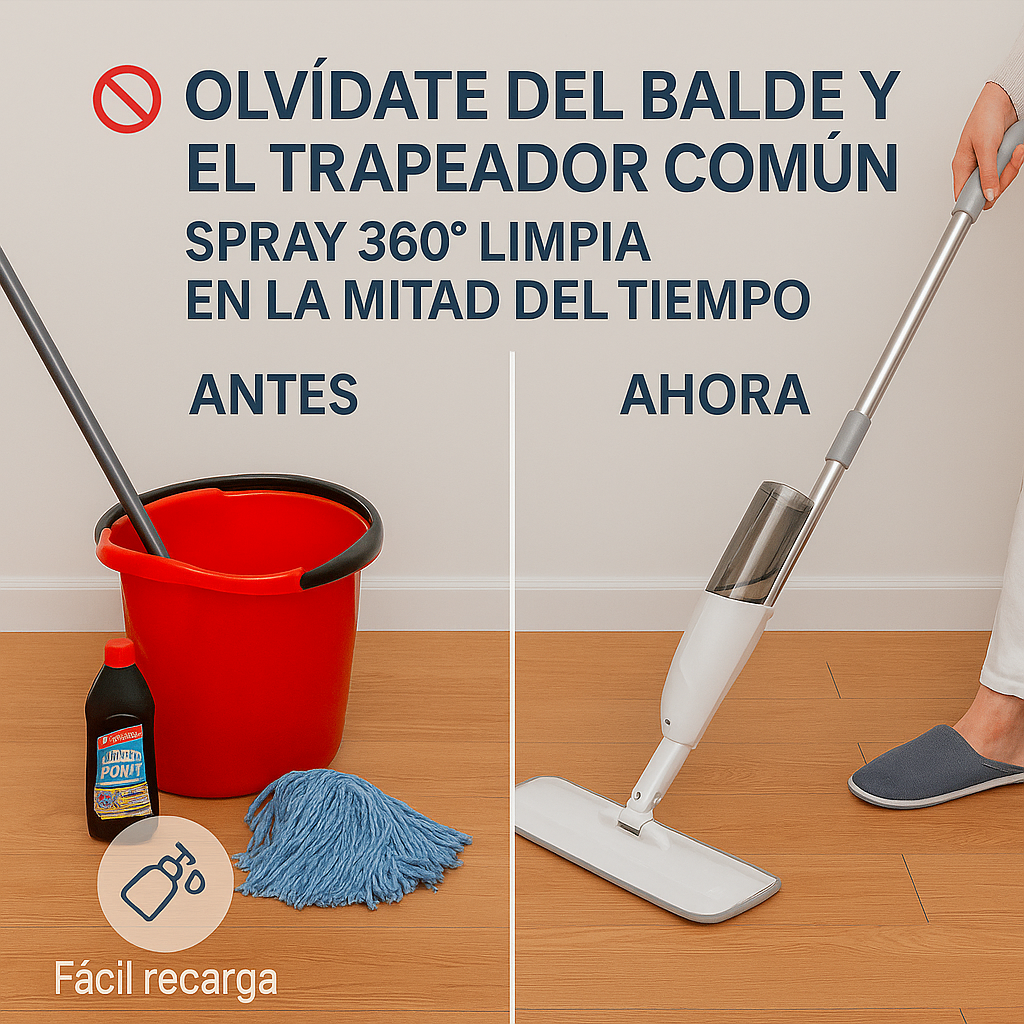 Transforma tu manera de limpiar. - TRAPEADOR CON SPRAY