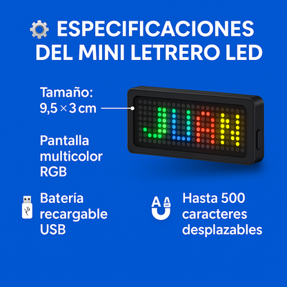 ¡Personaliza tu nombre con estilo y luz! - MINI LETRERO