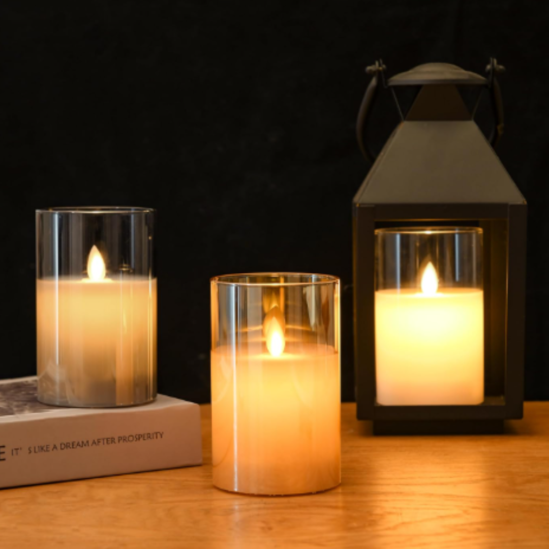 3 Velas Eléctricas Led Recargables