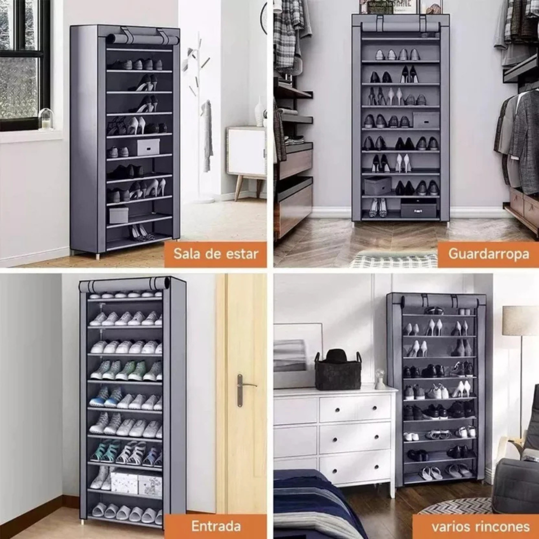 Zapatero 9 Niveles |  Organiza hasta 27 pares de zapatos y más…