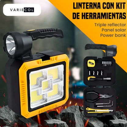 LINTERNA MULTIFUNCIONAL CON PANEL SOLAR