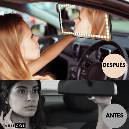 El espejo led que toda mujer necesita en su auto