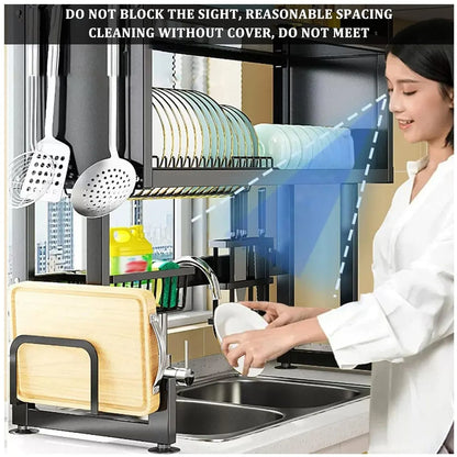 Organizador Escurridor de Platos Multifuncional - Estante de Cocina Todo en Uno